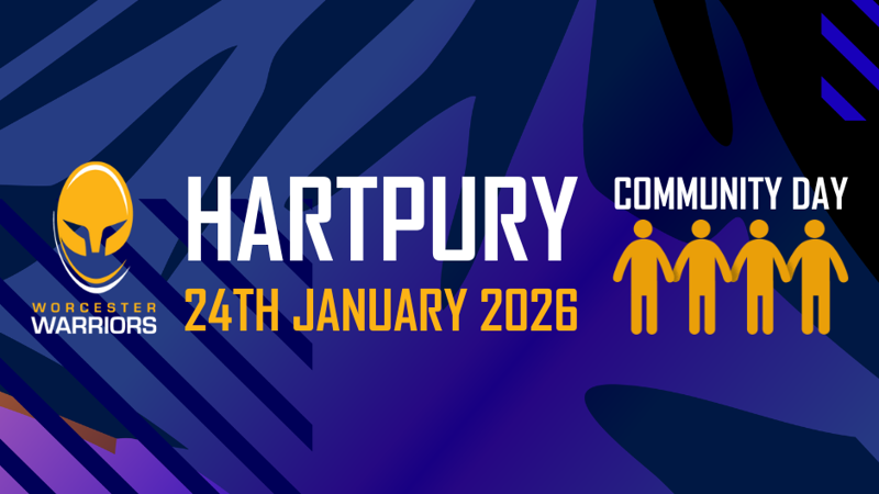 Warriors v Hartpury | Saturday 24th Jan | KO 2pm | PLUS COMMUNITY RUGBY DAY
