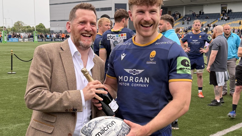 Match Ball Sponsor Player of the Match Alfie Garside as chosen by Verlingue